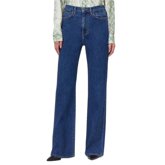 Equipment Duprey Blue Bootleg Jeans denim 70s 80s 90s Y2K Size 27 High Waist - Picture 3 of 16